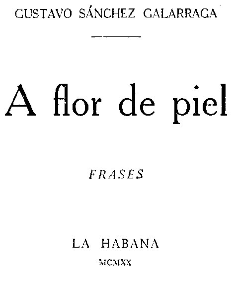 A Flor De Piel