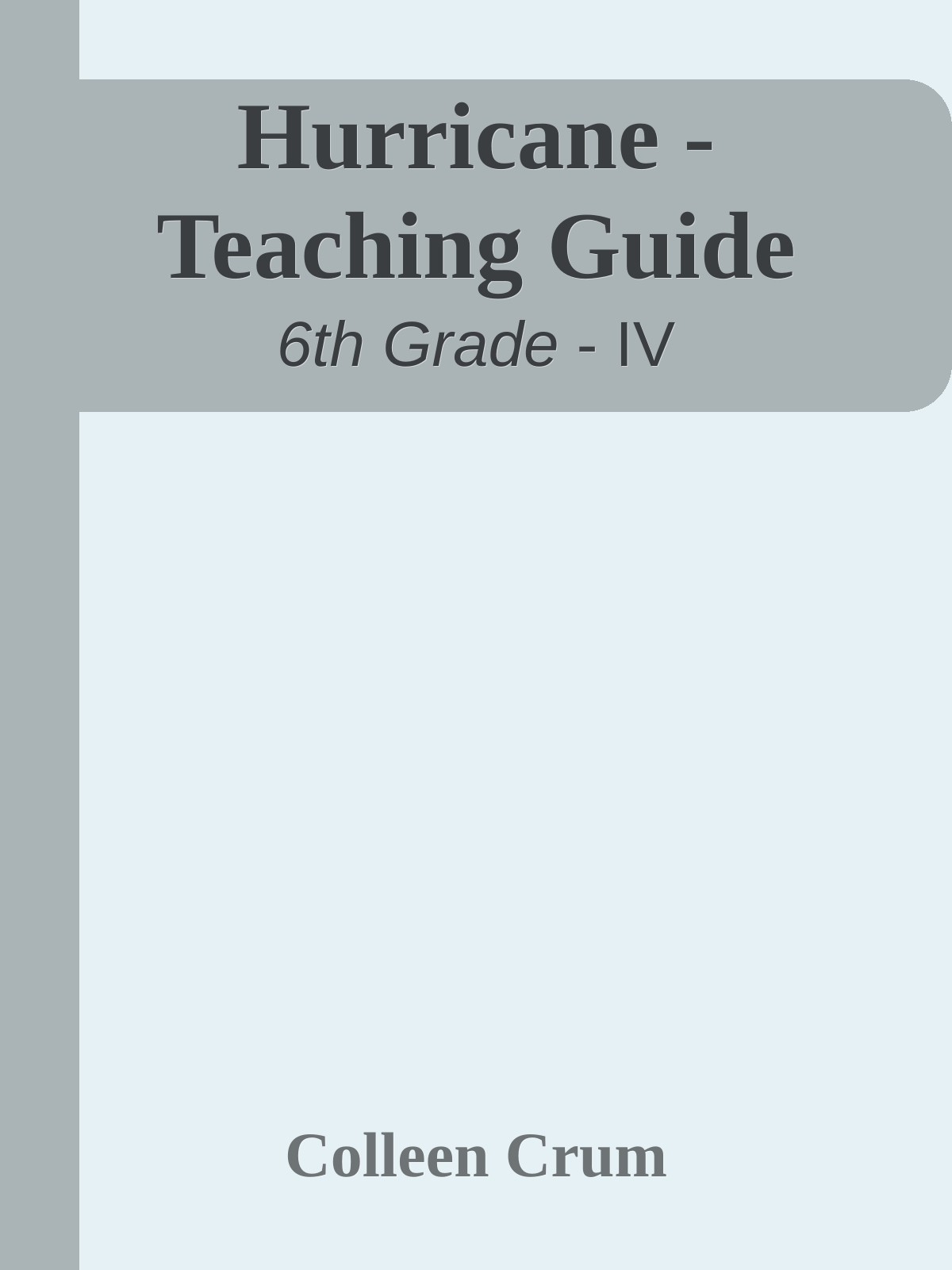Hurricane - Teaching Guide