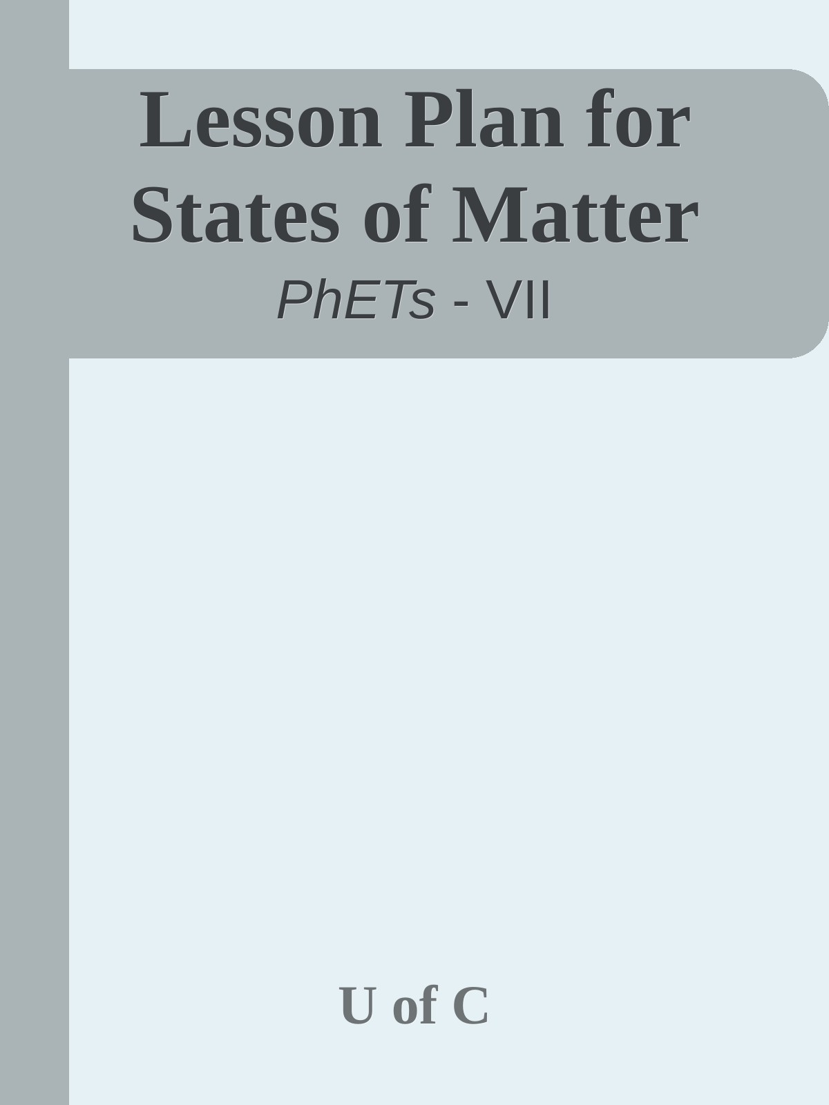 Lesson Plan for States of Matter