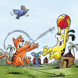 2a Cat and Dog  and the Ball